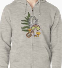 Sudadera con capucha y cremallera bosque de setas