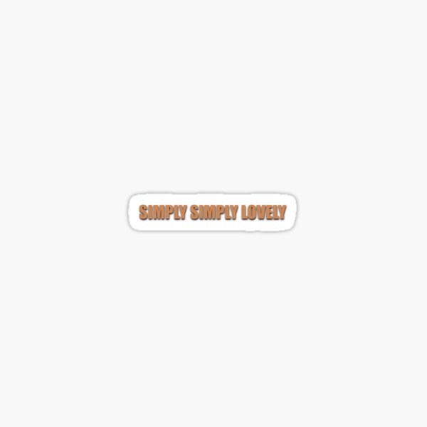Max Verstappen SIMPLY SIMPLY LOVELY Sticker