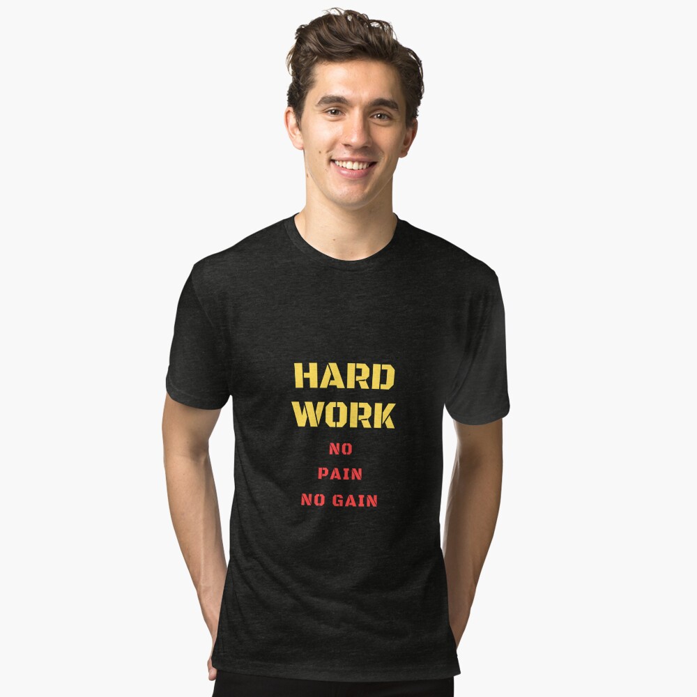 Men's Graphic Tee HARD WORK HURTS