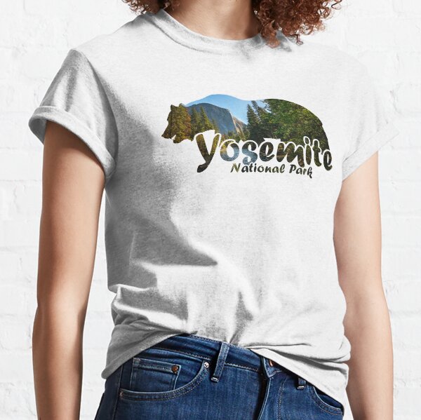 Yosemite National Park California Half Dome El Capitan Bear Silhouette Classic T-Shirt