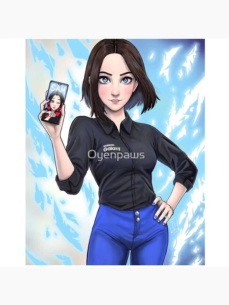 Samsung virtual assistant Sam fanart Art Board Print for Sale by