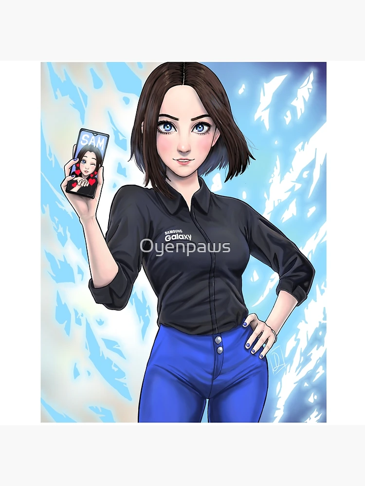 for hire] Sam Samsung assistant fanart I can do half body for only