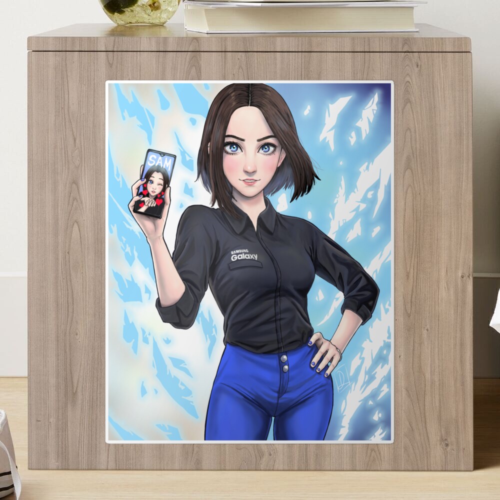 Samsung virtual assistant Sam fanart Art Board Print for Sale by Oyenpaws