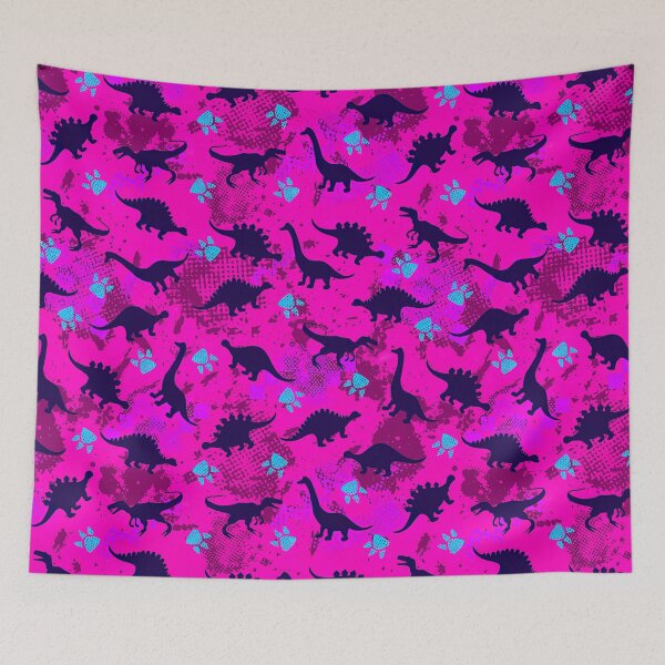 Item preview, Pink Dinosaur Seamless Pattern, Dinosaur Seamless Pattern Design designed and sold by graphic-genie.