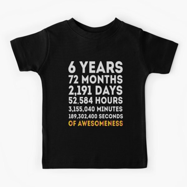 Kleding Meisjeskleding Tops & T-shirts T-shirts T-shirts met print 6 Years Of Being Awesome Six Year Old Girl Birthday Shirt Birthday Shirt For Girl Age 6 6th Birthday Shirt Girl Birthday Tshirt Girls 