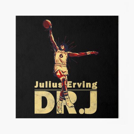Philadelphia 76ers Lithograph print of Julius Erving Dr J 10 x 8 