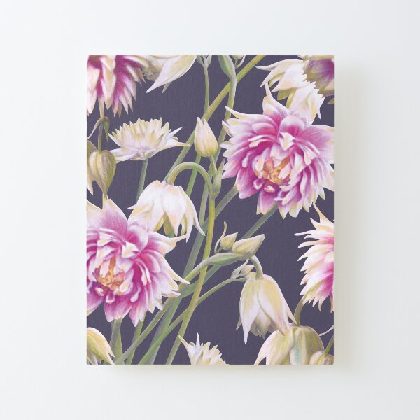 Nora Barlow Aquilegia Flowers Canvas Mounted Print