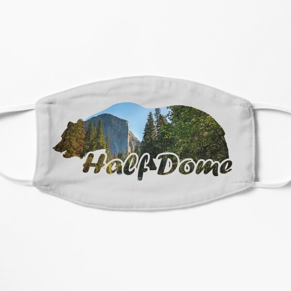 Half Dome El Capitan Yosemite National Park California Bear Silhouette Flat Mask
