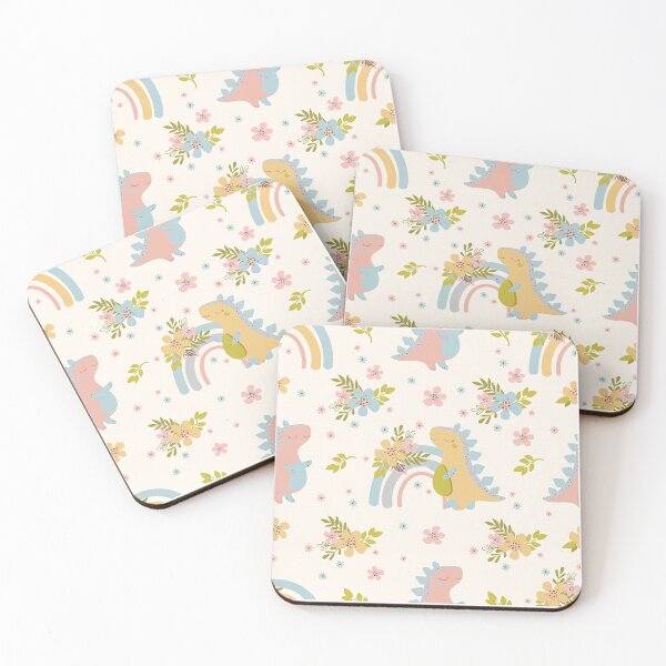 Item preview, Rainbow Dinosaur Seamless Pattern, Dinosaur Seamless Pattern Design designed and sold by graphic-genie.