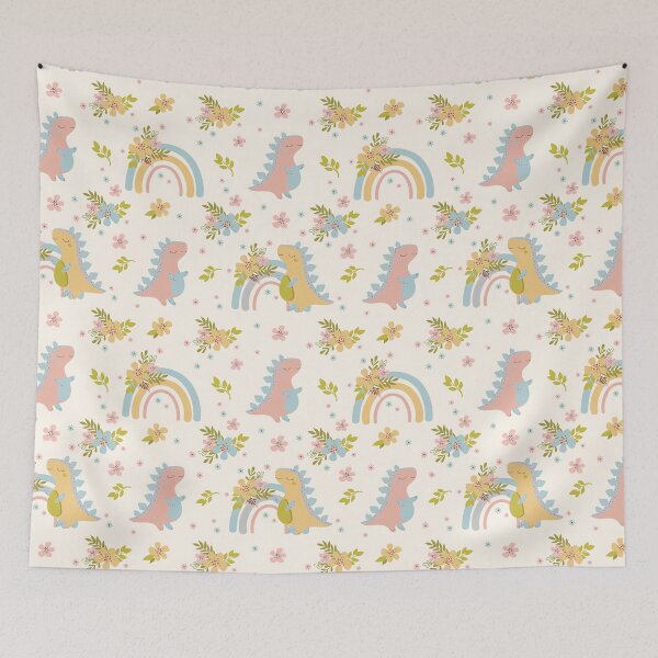 Item preview, Rainbow Dinosaur Seamless Pattern, Dinosaur Seamless Pattern Design designed and sold by graphic-genie.