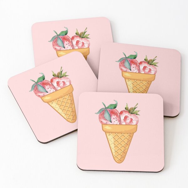 Item preview, THE ENTIRE FRUIT COLLECTION - STRAWBERRY  ICE CREAM - funny ice cream designs   designed and sold by Iskybibblle.