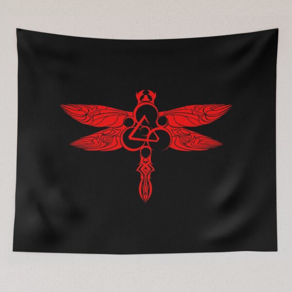 Item preview, RED AND CAMBRIA - DRAGONFLY designed and sold by HaayBracken.