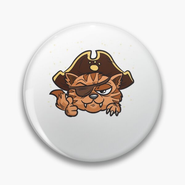 Item preview, Pirate Cat with Eye Patch and Pirate Hat designed and sold by Moonpie90.