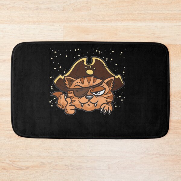 Item preview, Pirate Cat with Eye Patch and Pirate Hat designed and sold by Moonpie90.