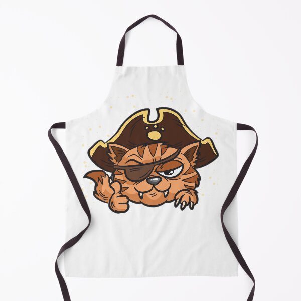 Item preview, Pirate Cat with Eye Patch and Pirate Hat designed and sold by Moonpie90.
