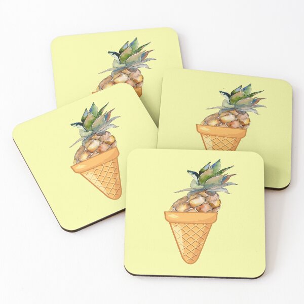 Item preview, THE ENTIRE FRUIT COLLECTION - Pineapple ICE CREAM - funny ice cream designs   designed and sold by Iskybibblle.