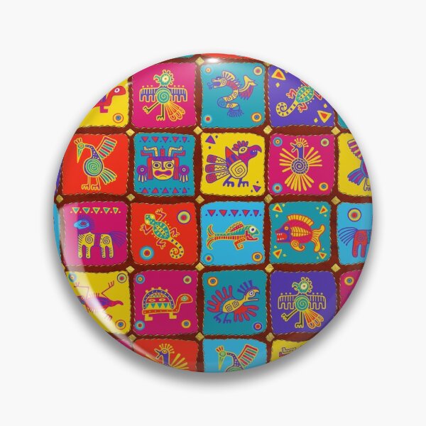 Item preview, Colorful Aztec Mexican Animals 1 designed and sold by k9printart.