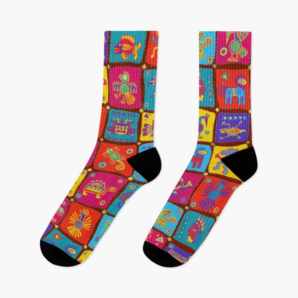 Item preview, Colorful Aztec Mexican Animals 1 designed and sold by k9printart.