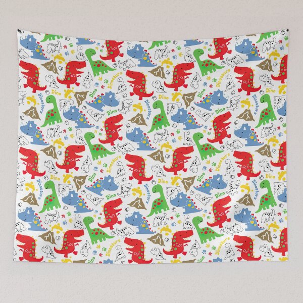 Item preview, Colorful Dinosaur Seamless Pattern, Dinosaur Seamless Pattern Design designed and sold by graphic-genie.