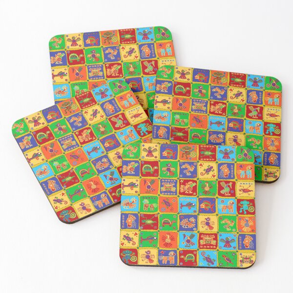 Item preview, Colorful Aztec Mexican Animals 2 designed and sold by k9printart.