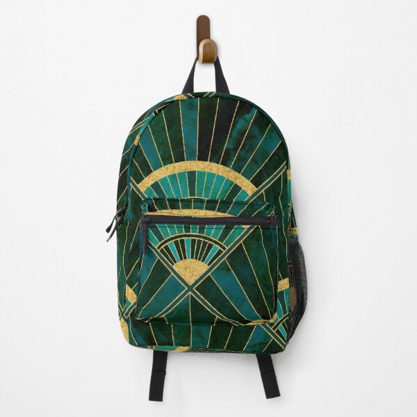 Item preview, Art Deco Real Green Marbled Geometric Pattern designed and sold by nouveaudecor.