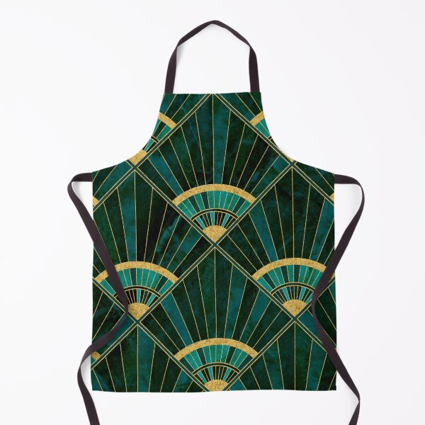 Item preview, Art Deco Real Green Marbled Geometric Pattern designed and sold by nouveaudecor.