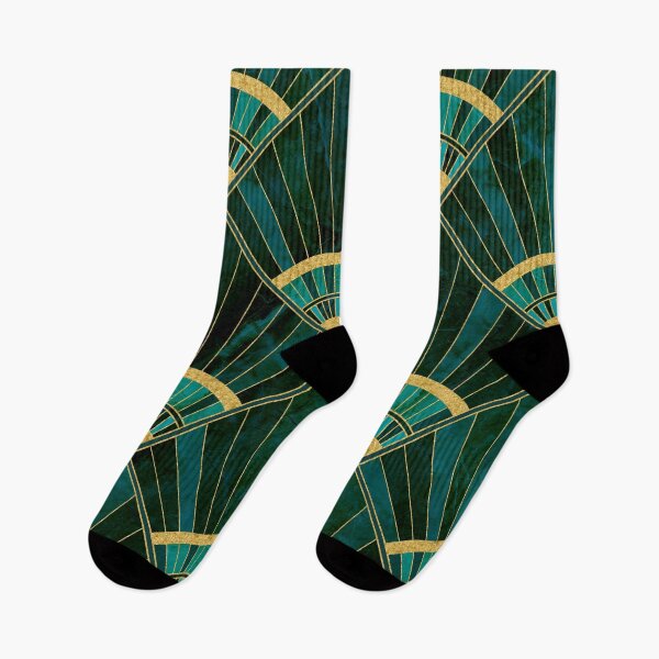Item preview, Art Deco Real Green Marbled Geometric Pattern designed and sold by nouveaudecor.