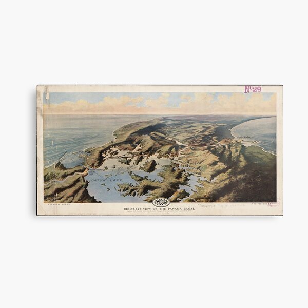 Item preview, Vintage Pictorial Map of The Panama Canal (1912) designed and sold by BravuraMedia.