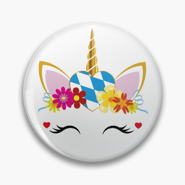 Item preview, Bavarian unicorn face designed and sold by catsandmore.
