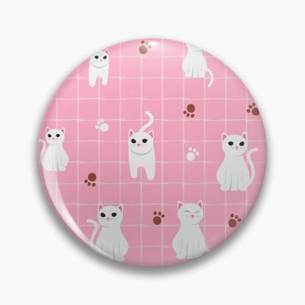 Item preview, Copy of White cat repeat pattern  designed and sold by Tanuja  Sharma.