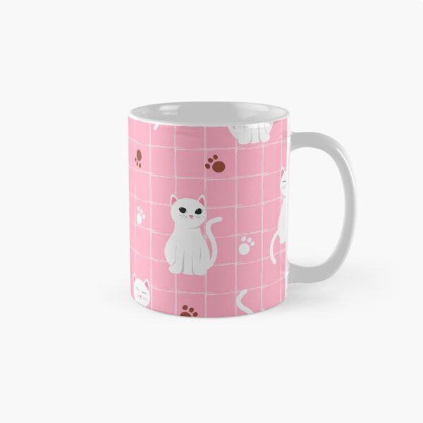 Item preview, Copy of White cat repeat pattern  designed and sold by Tanuja  Sharma.