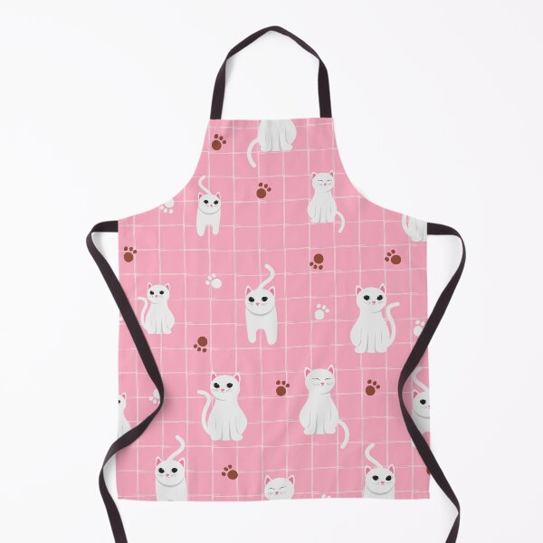 Item preview, Copy of White cat repeat pattern designed and sold by Tanuja Sharma.
