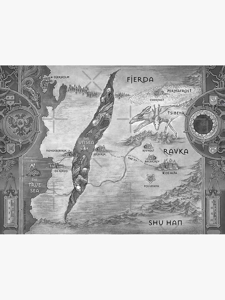 Shadow and Bone Map (Grishaverse Map) Premium Matte Vertical Poster 