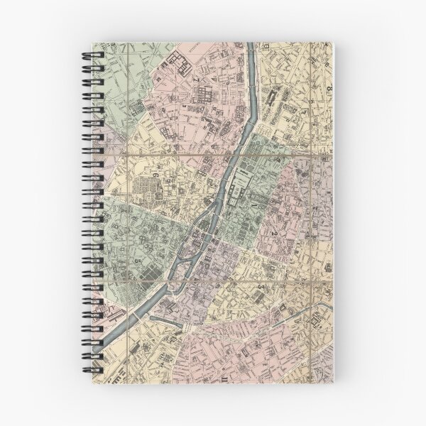 Item preview, Vinage Map of Paris France (1878) designed and sold by BravuraMedia.