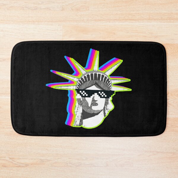 Item preview, Statue Of Liberty Neon Pixel Sun Glasses designed and sold by ProjecTees.