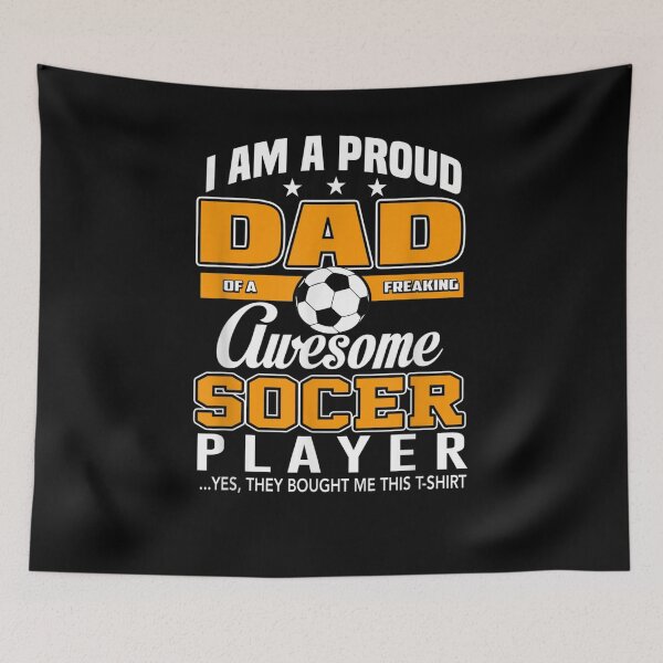 Item preview, Mens I Am Proud Dad Of A Freaking Awesome Soccer Player Fathers Gift  designed and sold by suzanso.