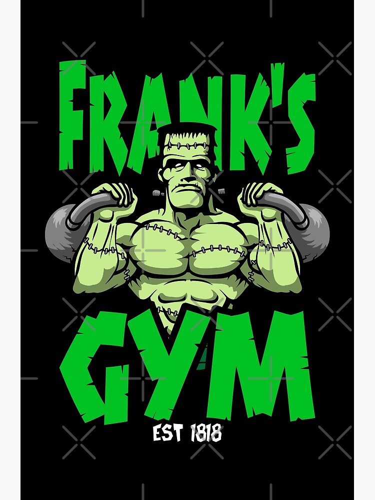 Frankenstein Kettlebell Fitness Gym Halloween Workout Art Print