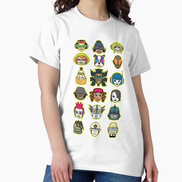 Vista previa del artículo con la obra «Personajes de Jet Set Radio (colores)», diseñado y vendido por Barbes Artworks.