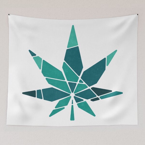 Item preview, Sliced Cannabis Leaf (Teal) designed and sold by John Uttley.