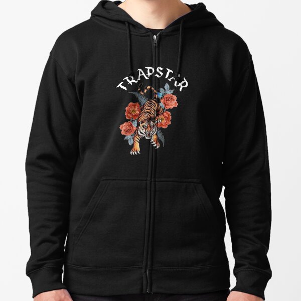 Diseño de Tigre Trapstar Sudadera con capucha y cremallera