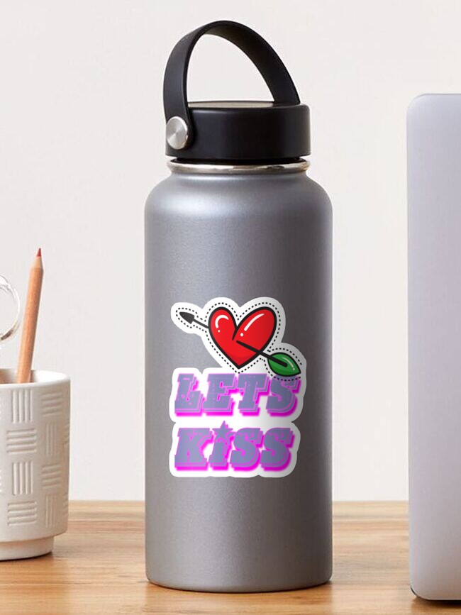Thumbnail 1 of 3, Sticker, Lets kiss 4 designed and sold by Semapemodiba.