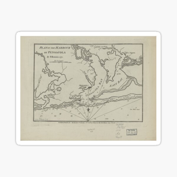Item preview, Vintage Map of Pensacola Florida (1788) designed and sold by BravuraMedia.
