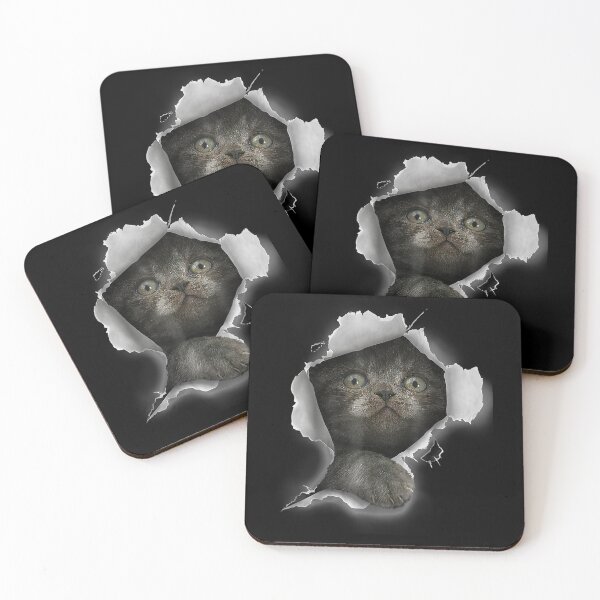 Item preview, Cat Gray Cat Cat Torn Kitten Gift  designed and sold by suzanso.