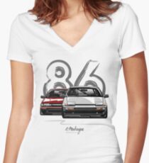 AE86 hachi roku Women's Fitted V-Neck T-Shirt