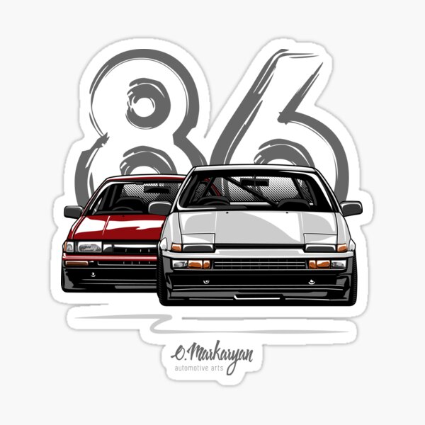 AE86 hachi roku Sticker
