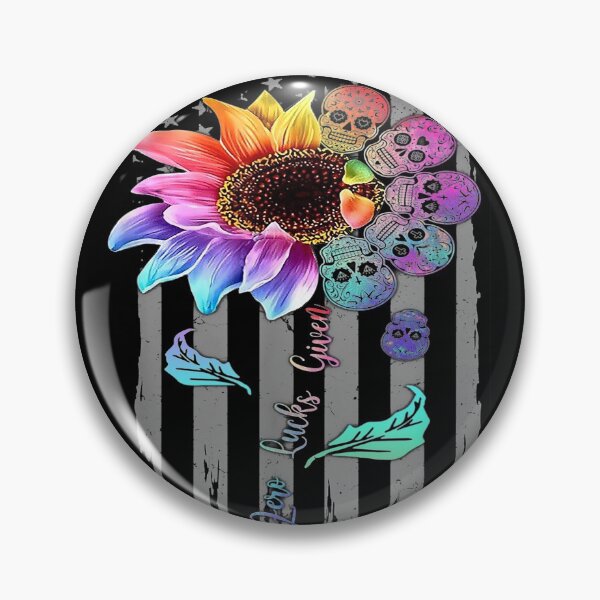 Item preview, Zero Lucks Given-funny Sunflower skull design designed and sold by BRtisticDesigns.