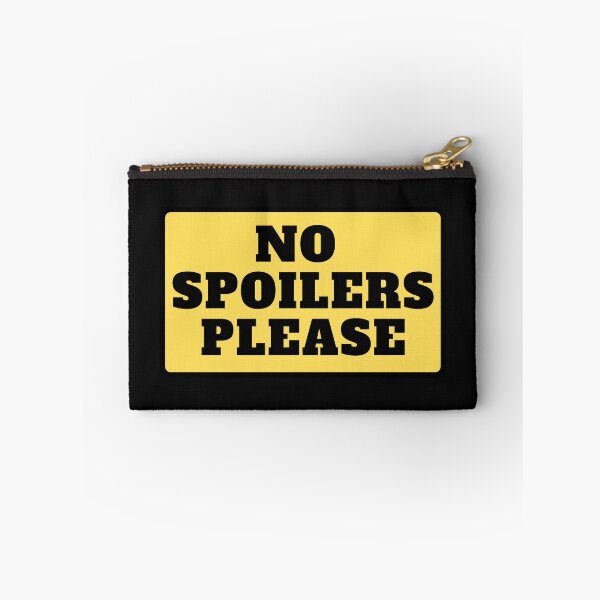 Item preview, No Spoilers Please Yellow Warning (Black Text) designed and sold by CaitU.