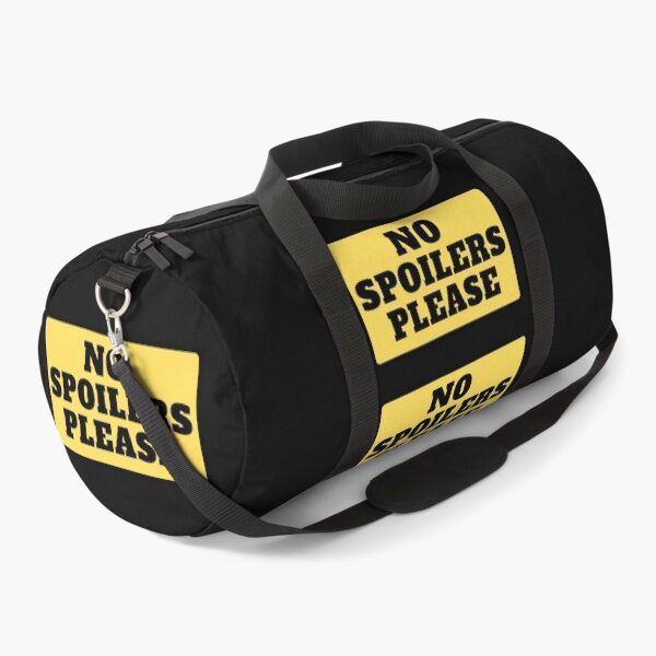 Item preview, No Spoilers Please Yellow Warning (Black Text) designed and sold by CaitU.