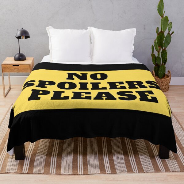 Item preview, No Spoilers Please Yellow Warning (Black Text) designed and sold by CaitU.