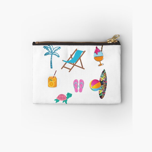 Item preview, Summer Beach Days Pack - cute -  blue, juice , slipper, palm tree, turtle , fun designed and sold by Amalzaki.